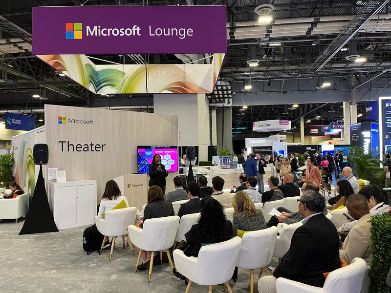 Shaelyn Otikor-Miller speaking at Microsoft Lounge, Money 20/20